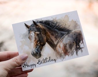 Horse Birthday Card: Personalized Equestrian Card