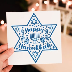 Glückliche Chanukka-Karte, Chanukka, personalisierte Chanukka-Feiern, jüdische Zeremonie-Karte, hebräische Feiern, benutzerdefinierte Chanukka, personalisiert
