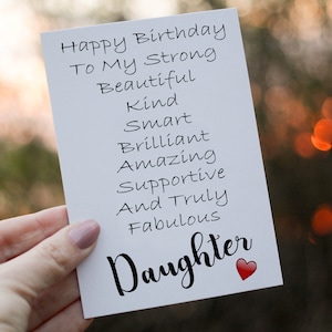 Geburtstagskarte Tochter, Karte zum Geburtstag, Karte Papa, Mama Karte, Geburtstagskarte Sohn, personalisierte Freundeskarte, benutzerdefinierte Schwesterkarte