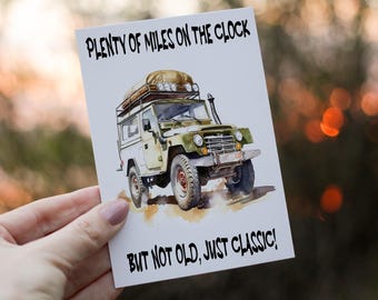 Classic 4x4 Birthday Card: Personalised Landrover Card
