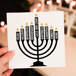Biglietto di Hanukkah, biglietto di Hanukkah personalizzato, celebrazioni personalizzate di Hanukkah, biglietto di cerimonia ebraica, celebrazioni ebraiche, Hanukkah personalizzato