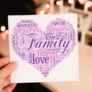 Cartão de família, cartão de dia de adoção, cartão de parabéns pela nova família, cartão de chá de bebê, cartão LGBTQ personalizado, cartão de família, cartão de coração de família