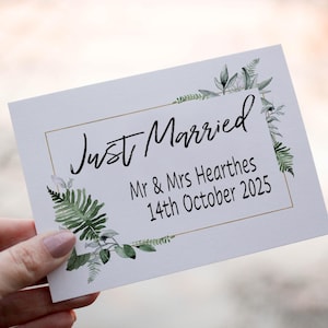 Carte de mariage, Carte de mariage personnalisée, Le jour de votre mariage, Carte de mariage personnalisée, Carte de M. et Mme, Mariage, Jeunes mariés