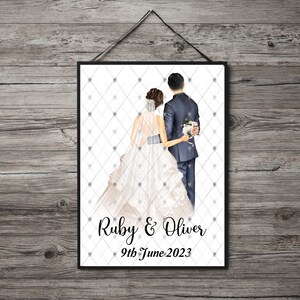Impresión personalizada de novios, foto personalizada de novios, impresión A4 de boda, diseño personalizado de boda, foto de boda, novios