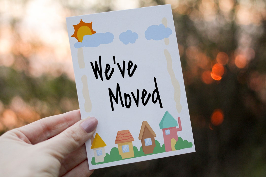 Personalized New Home Card: We've Moved Announcement (5x7 or A7) - Etsy UK