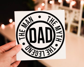 Dad Birthday Card, The Man The Myth The Legend, Personalised Humour Greeting