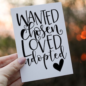 Tarjeta de adopción, tarjeta del día de la adopción, felicitaciones por adopción de un niño nuevo, tarjeta de baby shower, tarjeta de felicitaciones por adopción