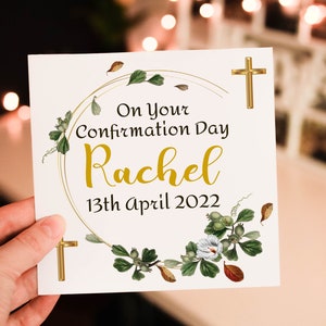 Tarjeta del día de la confirmación, tarjeta de confirmación, felicitaciones por la confirmación, tarjeta de confirmación personalizada, tarjeta del día de la confirmación