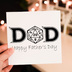 Cartão de Dia dos Pais de Dungeons and Dragons, Cartão para o pai, Cartão de Dia dos Pais, Dia dos Pais, Cartão personalizado, Cartão personalizado para o papai, Cartão D&D
