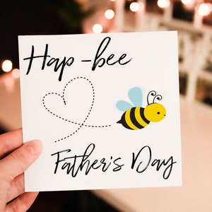 Hap-Bee 父の日カード、お父さんへのカード、父の日カード、父の日、パーソナライズされたカード、カスタムカード パパ、パパカード、ビーカード、お父さん
