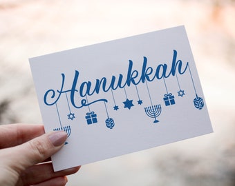 Hanukkah Card, Hanukkah, Personalised Hanukkah Celebrations, Jewish Ceremony Card, Hebrew Celebrations, Custom Hanukkah Card, Happy Hanukkah