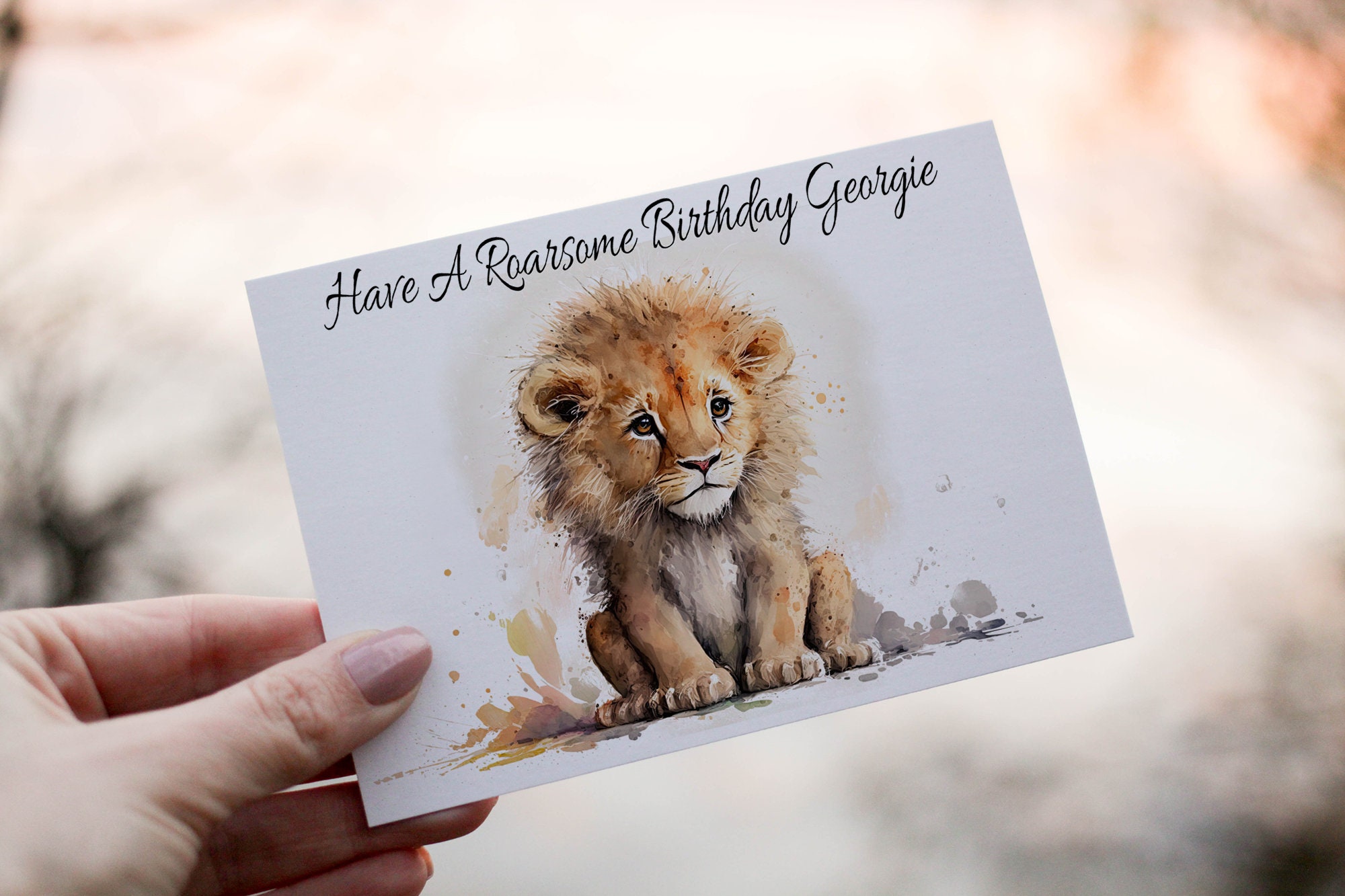 Lion Birthday Card Roarsome Birthday Card Card for son -  Portugal