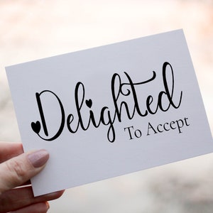 Tarjeta de aceptación de boda, papelería de boda personalizada, tarjeta de aceptación, tarjeta de aceptación de invitación de boda, tarjeta de aceptación de fiesta, tarjeta de bautismo