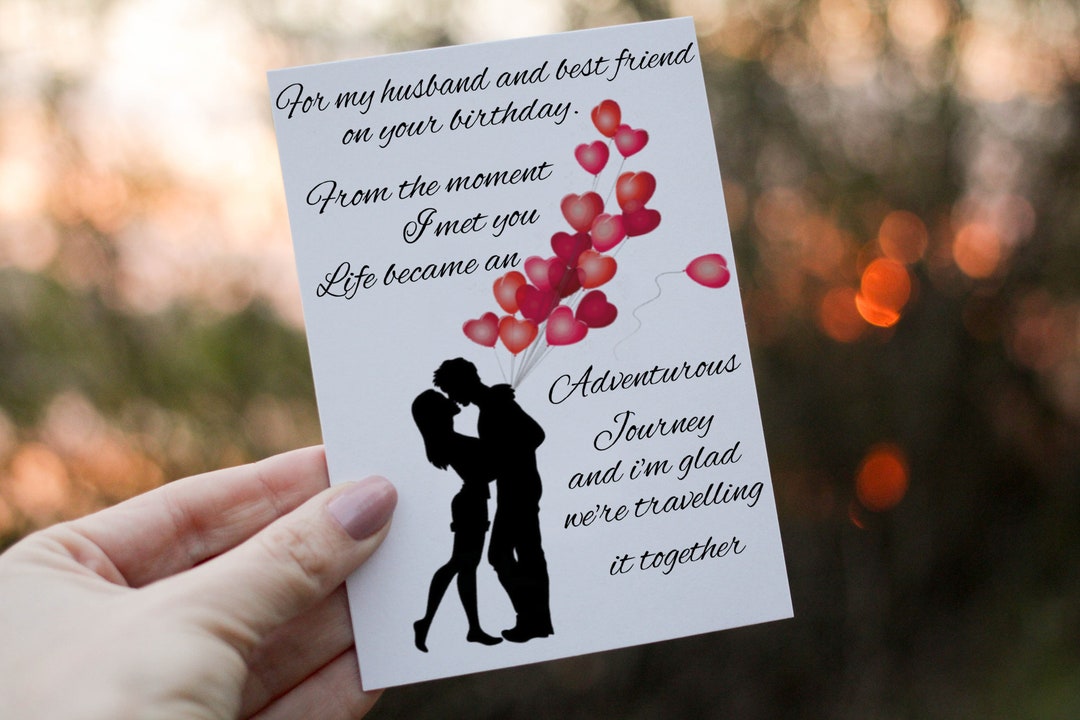 Personalized Birthday Card for Husband or Wife - Etsy