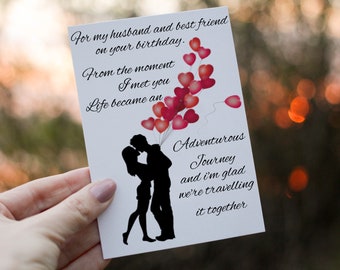 Personalized Birthday Card for Husband or Wife