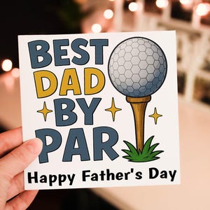 Tarjeta del Día del Padre de Golf, Tarjeta del Día del Padre, Tarjeta para Papá, Tarjeta de Cumpleaños para Papá, Tarjeta Personalizada, Tarjeta de Golf Personalizada, Tarjeta para Golfista