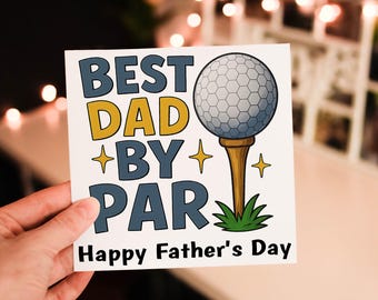 Personalized Golf Father's Day Card, Golfer Card
