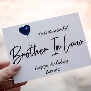 Carte d'anniversaire beau-frère, carte d'anniversaire pour beau-frère, carte d'anniversaire, carte de beau-frère, carte personnalisée, carte personnalisée