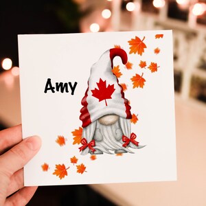 National Flower Gnome, carte de feuille d'érable Canada Gnome, carte de fleur nationale galloise, Gonk des États-Unis, carte d'anniversaire de nain d'Écosse, Gonk irlandais