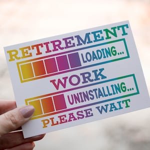 Carte de retraite, carte personnalisée pour la retraite, notelet de retraite, carte personnalisée pour la retraite, carte désolée pour votre départ, bonne retraite