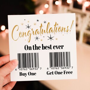 Cartão Compre um e leve outro grátis para gêmeos, Parabéns para bebês gêmeos, Cartão de chá de bebê para gêmeos, Cartão personalizado para bebês, Cartão personalizado para gêmeos, Novo bebê