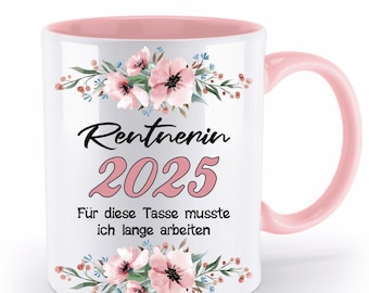 Mug with saying, pension, farewell, farewell gift - pensioner personalized (year/name) I had to work long and hard for this mug!