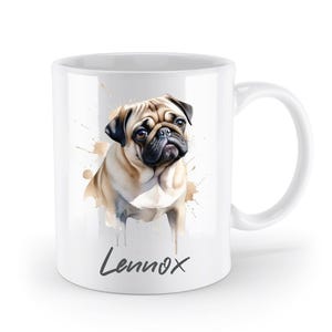 Caneca para animais de estimação personalizada com foto + nome do animal de estimação, caneca personalizada para cachorro, caneca de café para cachorro, retratos personalizados para animais de estimação