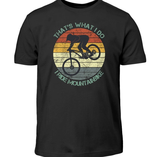 Ich fahre Mountainbike  - Kinder T-Shirt