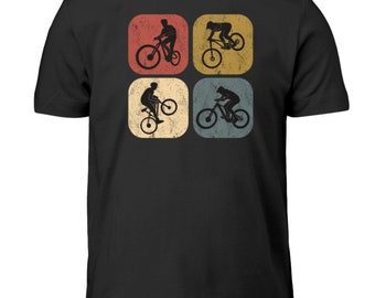 Mountainbiker retro  - Kinder T-Shirt