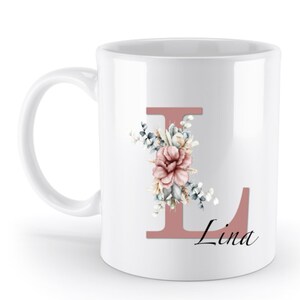 Taza con letra, taza personalizada, taza con nombre, taza con nombre deseado, taza con dicho, taza con letra deseada