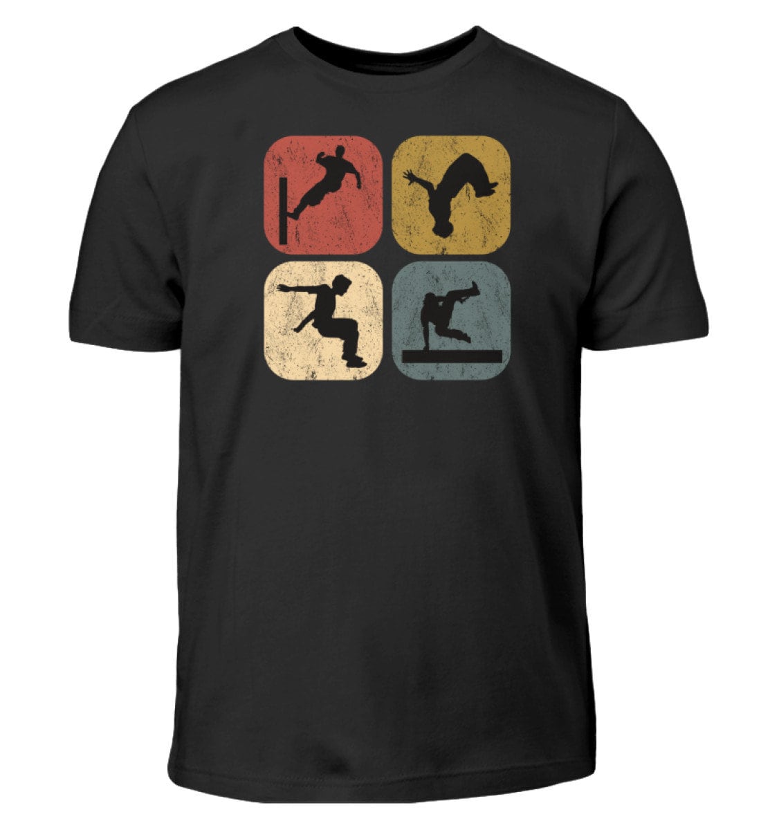 Parkourläufer Retro  - Kinder T-Shirt