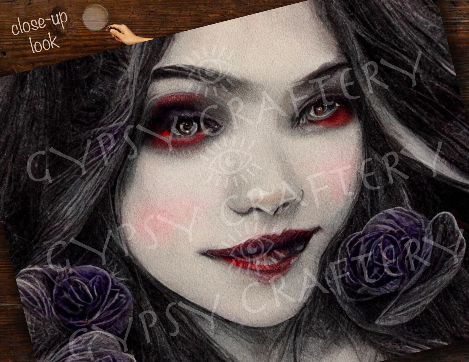 vampire-junk-journal-printable-paper-dark-roses-witchy-scrapbook