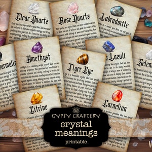 Crystal Meanings Chart, Crystal Healing and Metaphysical