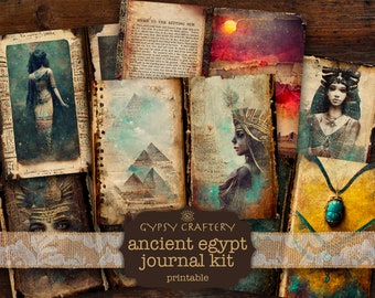 Ancient Egypt Junk Journal Kit, Printable Ephemera (Digital Download)