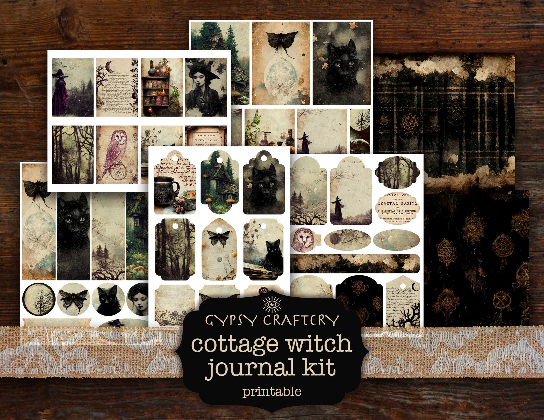 Apothecary Witchy Junk Journal Pages Graphic by Dreamy Art · Creative  Fabrica