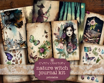 Kit de diario basura de bruja de la naturaleza, efímera imprimible (descarga digital)
