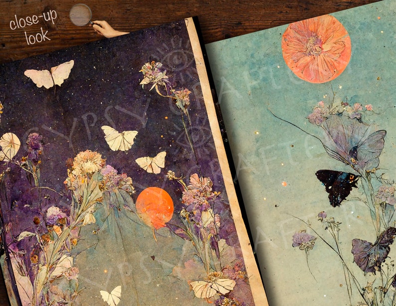 Ethereal Butterfly Junk Journal Papers Printable Journal - Etsy