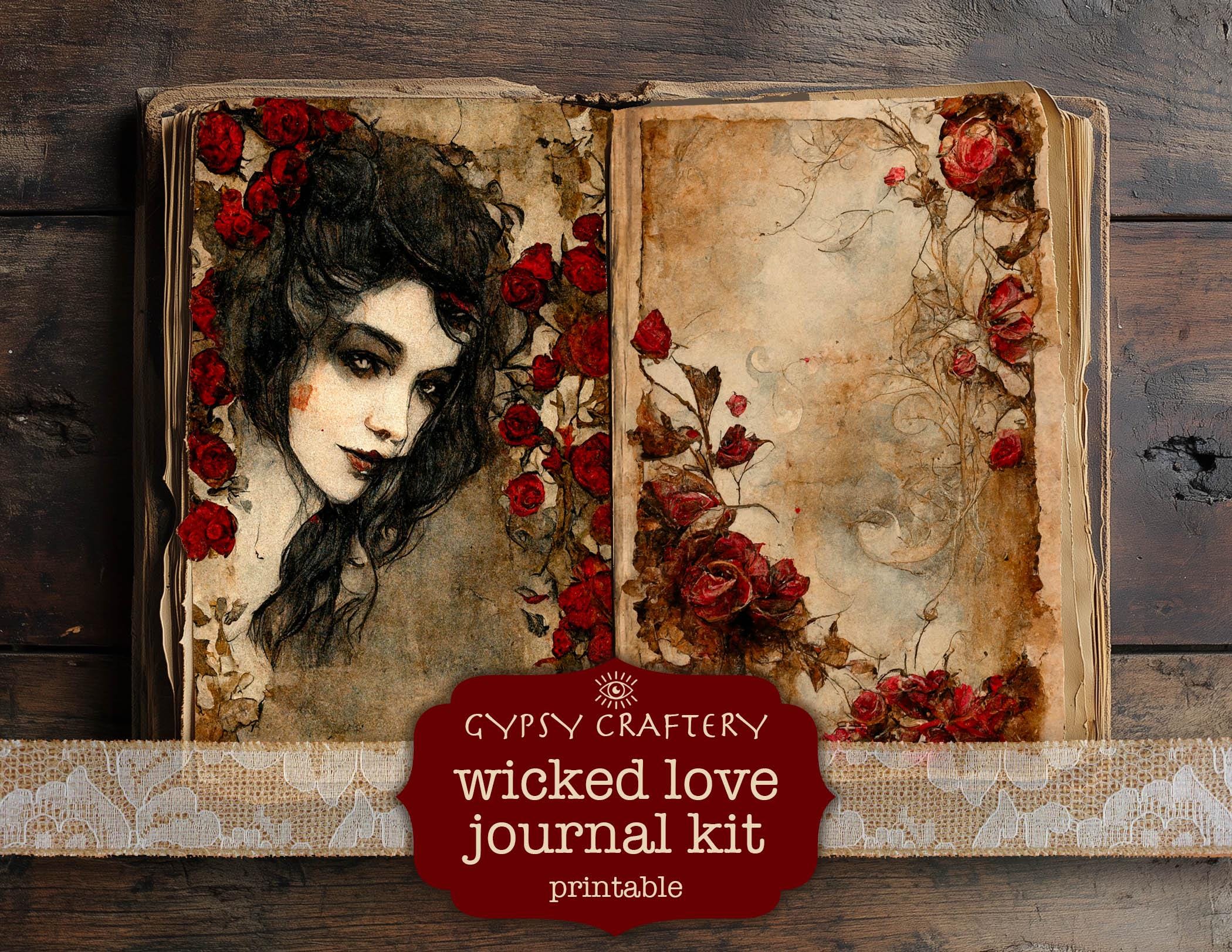 Love Junk Journal Red - Etsy