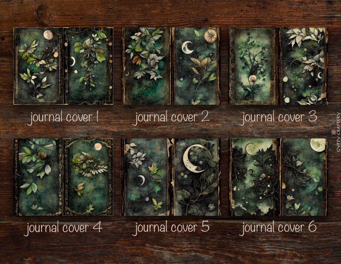 Dark Forest Junk Journal Covers Digital Download Printable Etsy