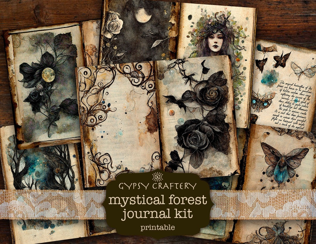 Mystical Forest Junk Journal Kit, Printable Ephemera (digital Download ...