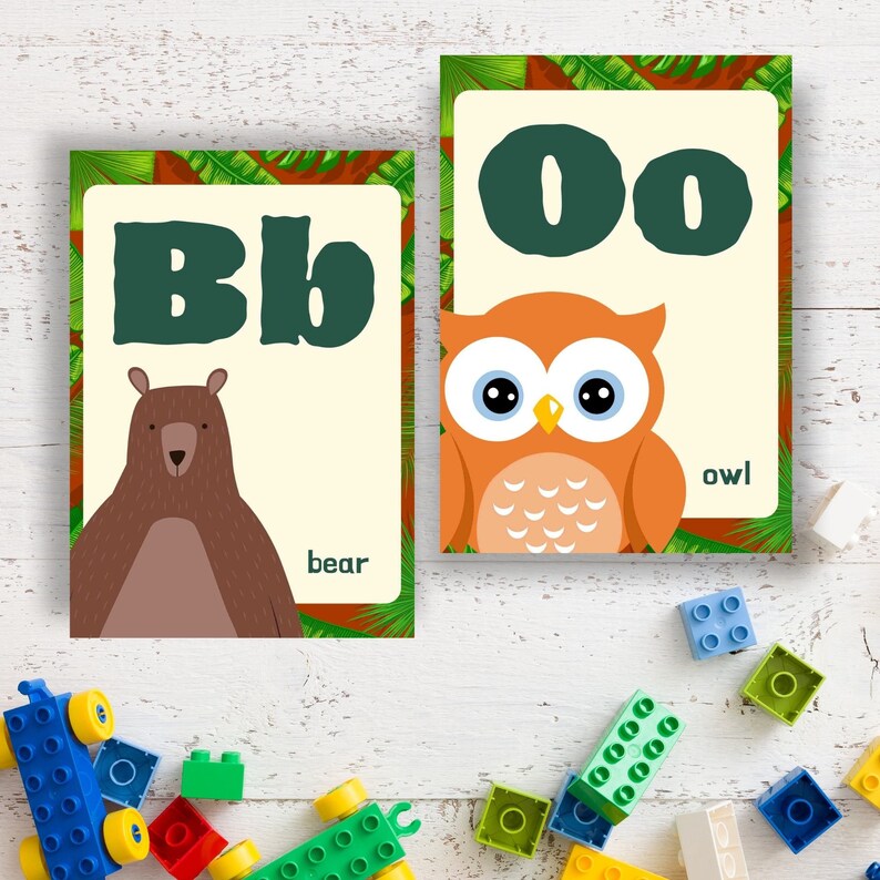 Jungle & Animal Alphabet Posters Editable Alphabet Letters Etsy