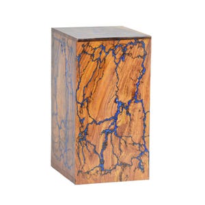 Gepersonaliseerde fractal brandende crematie-urn, houten urn voor menselijke as, grote aangepaste urn, decoratieve aandenkendoos voor je geliefde.