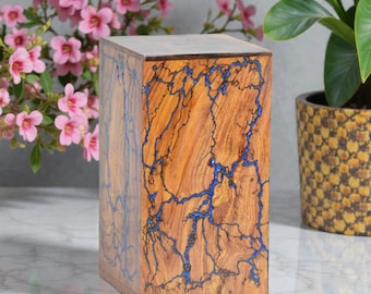 Personalized Cremation Urn, Wooden Memorial Urn with Custom Engraving, Handmade Rosewood Funeral Keepsake Box
