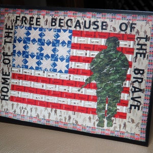 Set of two, Patriotic Quilt Blank Note Cards (folded)