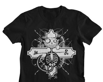 Gothic Cat † Death Tshirt † Esoteric Tshirt † EXPOSED CROSSCAT † Unisex T-Shirt MALOMBRA