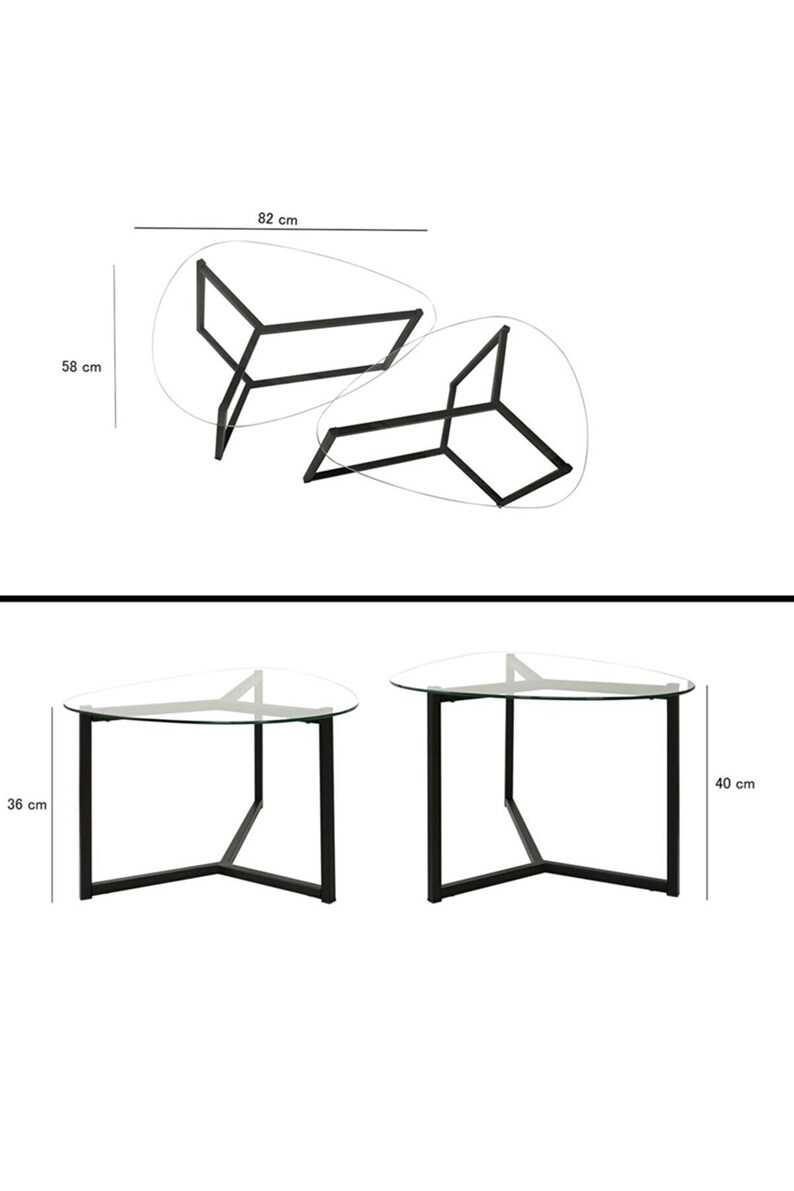 Modern End Tableglass Top Accent Tablemetal Leg Center Etsy