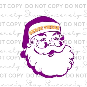 LSU Christmas, Christmas Design, Merry Christmas, Santa, Christmas png, Christmas Sublimation