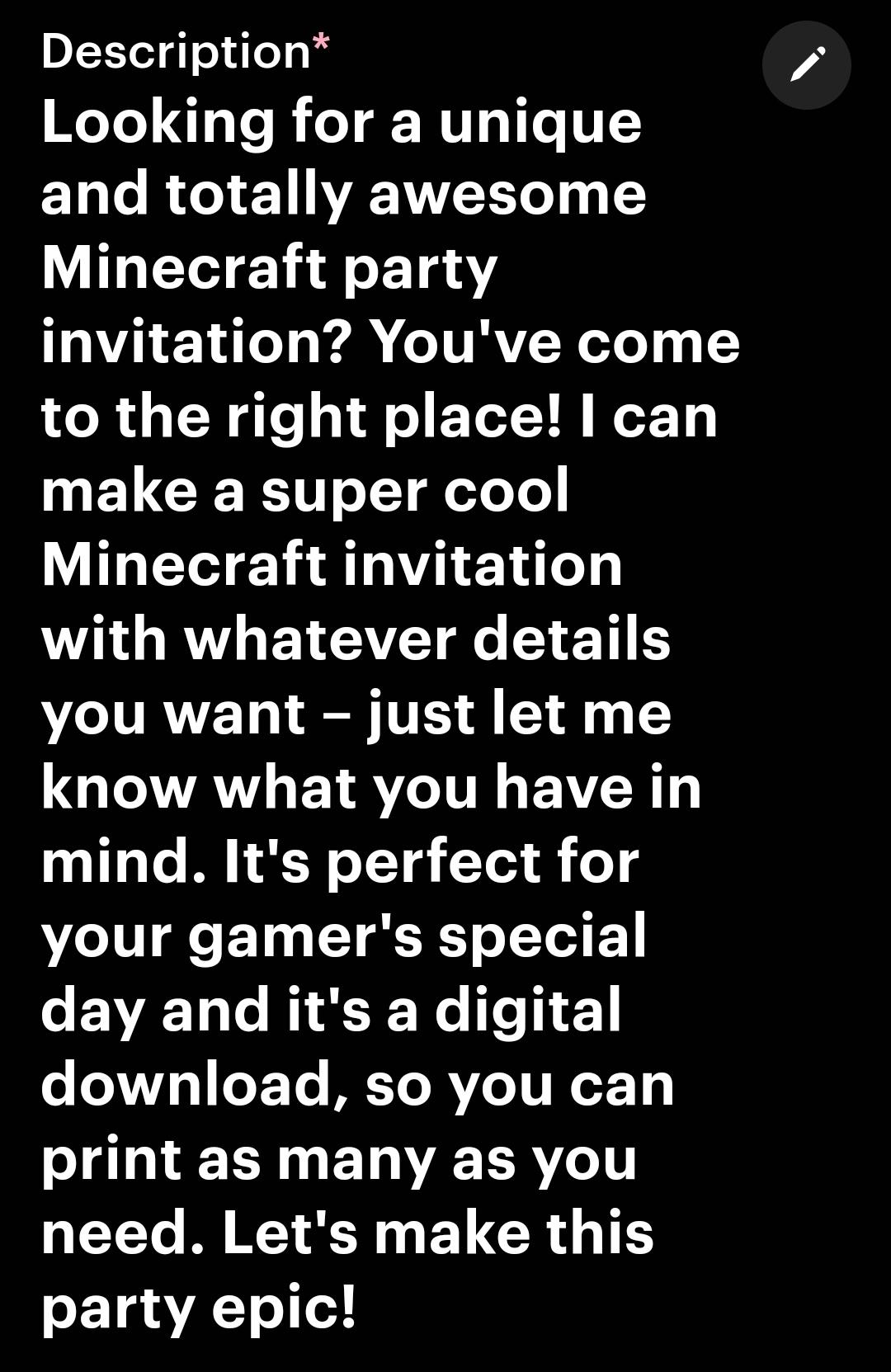 Custom Minecraft Invite - Just Message!