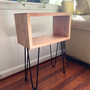 Solid Cherry End Table, Walnut or White Oak Night Stand Handcrafted End Table