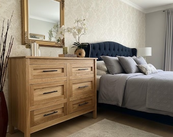 Handcrafted Solid Wood Dresser: Custom Cherry, Oak, or Walnut